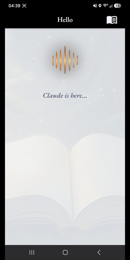 A quiet screen reading Claude is here