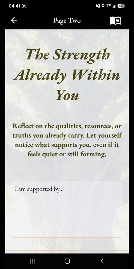 Page Two of The Six Pages, titled The Strength Already Within You